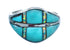 Turquoise and Opal Sterling Silver Ring Size 8-3/4 KX120964